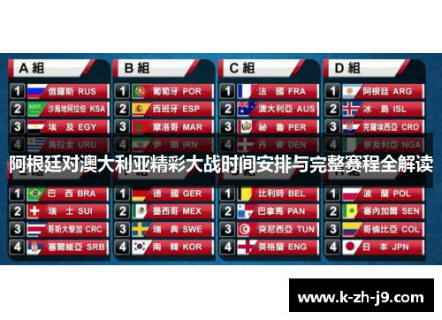 阿根廷对澳大利亚精彩大战时间安排与完整赛程全解读